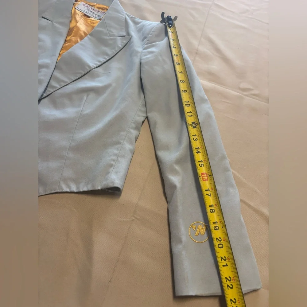Vintage Northwest Airlines Stewardess Jacket‎ Sz 6R Disney Gray Gold
